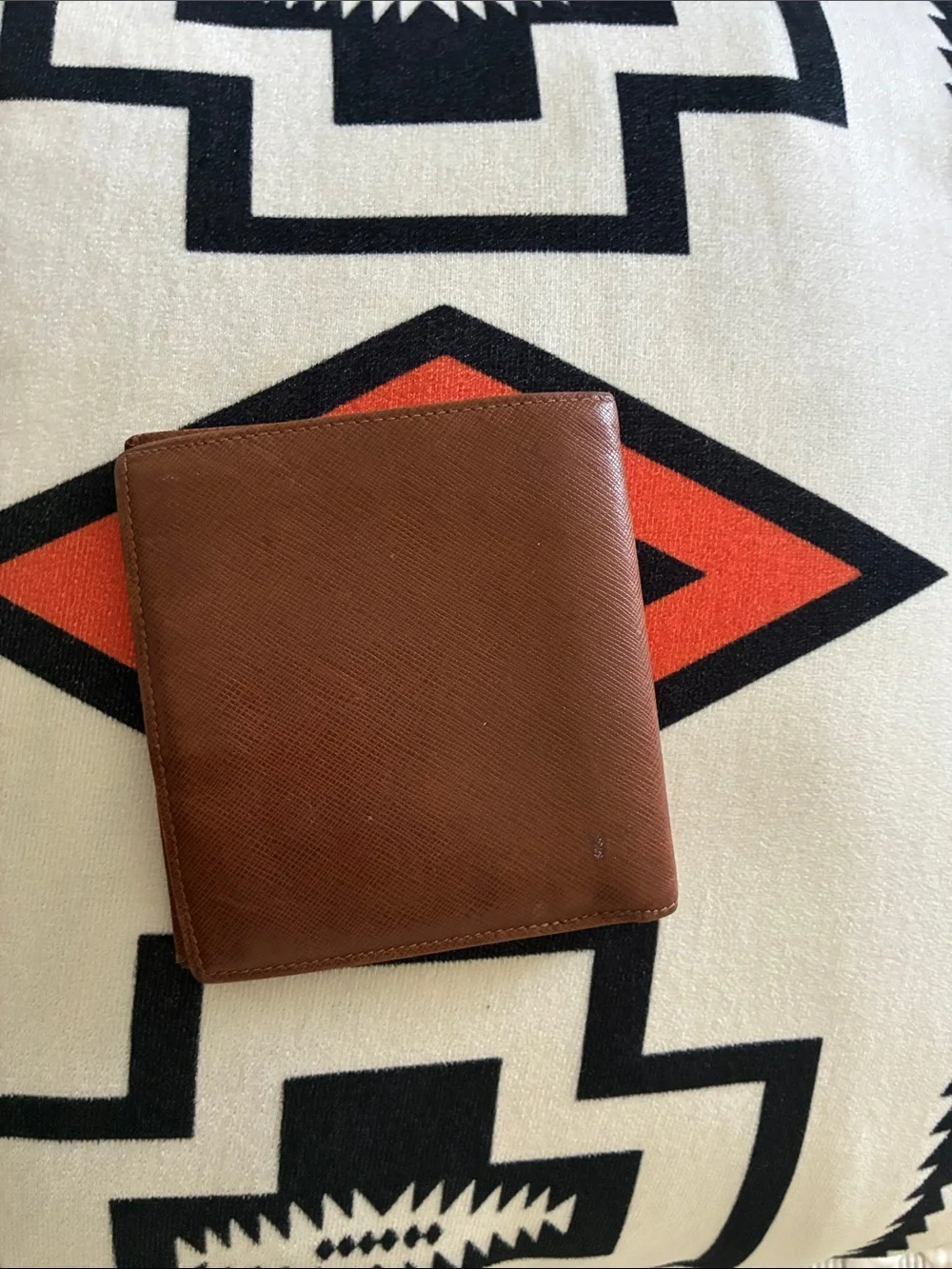 Lancel Paris Brown Leather Bi-Fold Card Wallet